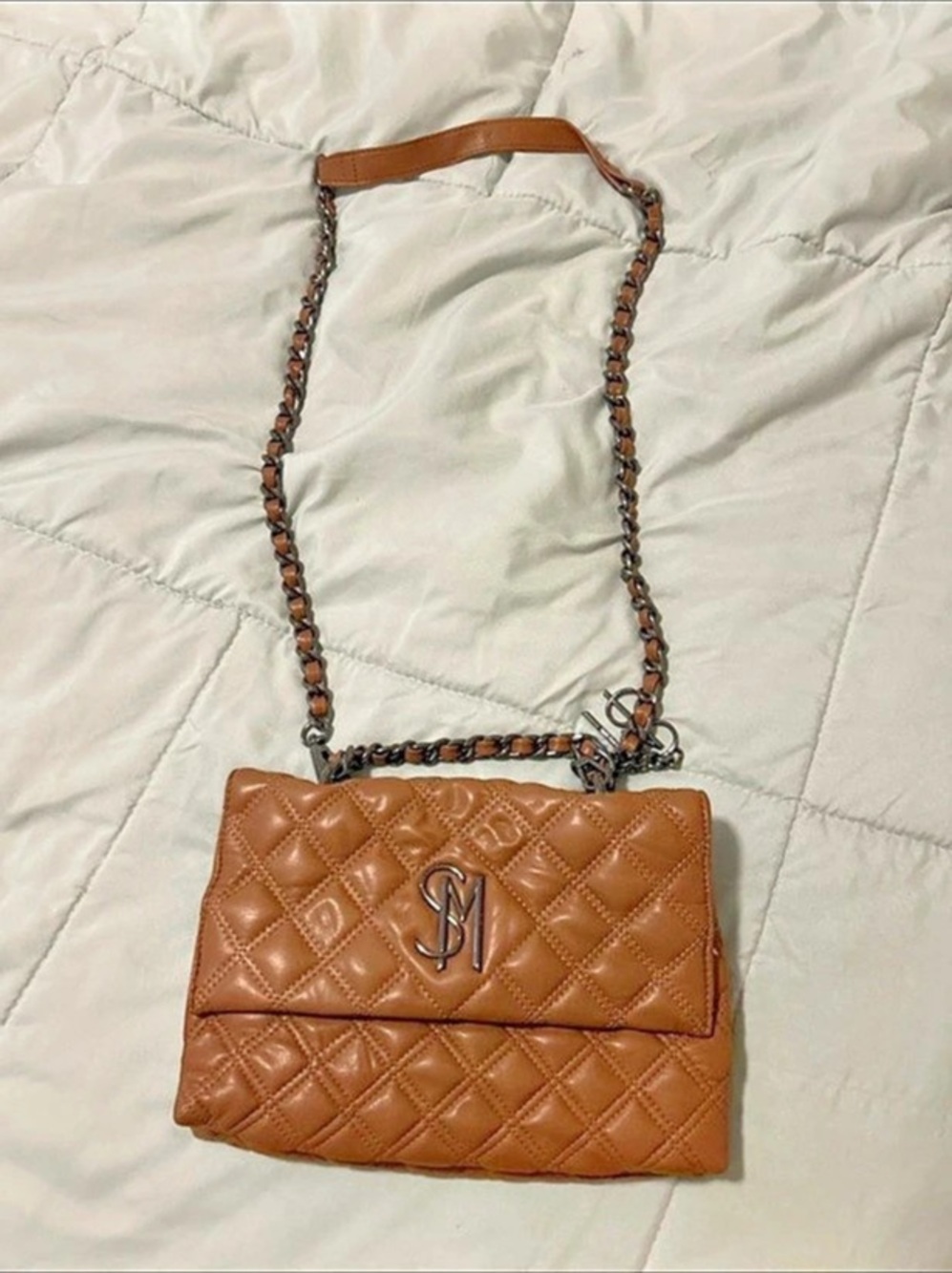 Steve Madden Quilted Crossbody Bag in Brown